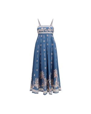 ALÉMAIS Linen Casual Dress - Blue