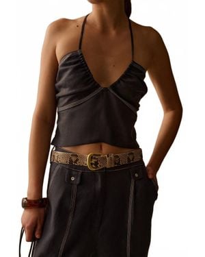 Sancia Halter Neck Makena Top - Black
