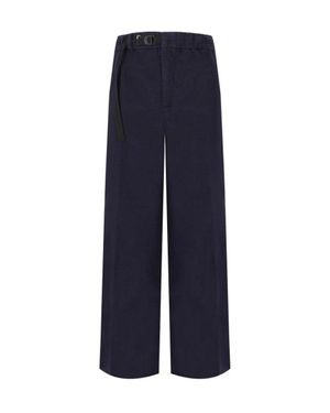 White Sand Carol Ribbed Pants - Blue