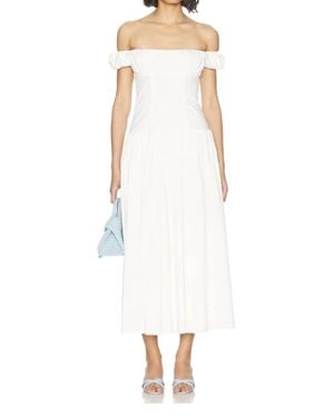 Caroline Constas Augusta Drop Waist Maxi Dress - White