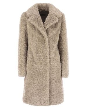 Herno Faux Fur Coat - Natural