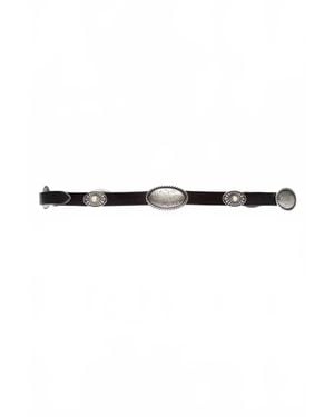Johnny Was Leggera Italian Leather Conch Belt - White