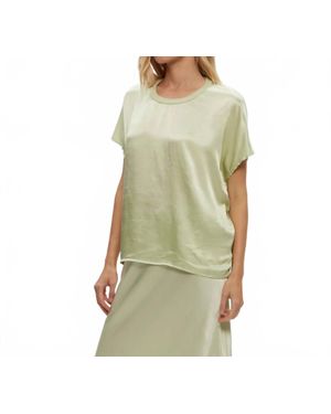 Michael Stars Satin Flow Tee - Green