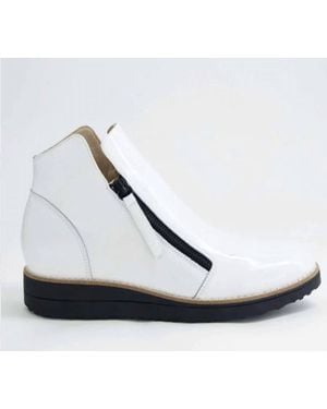 DJANGO & JULIETTE Ohmy Patent Leather Ankle Boots - White