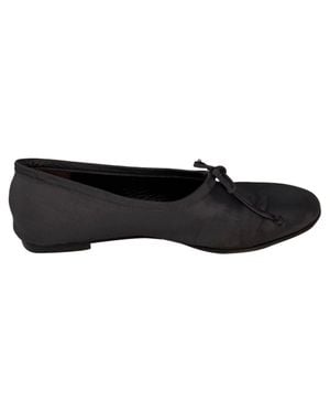 BY FAR Agnes Covered High-Cut Ballet Flats - Black