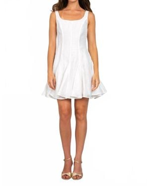 Lavender Brown Baylee Mini Dress - White