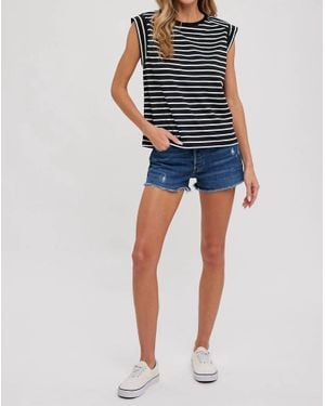 Bluivy Everyday Chic Stripe Tee - Blue