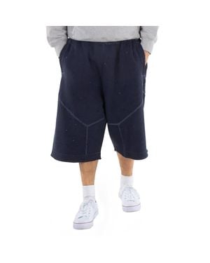A_COLD_WALL* A Cold Wall Studio Wide Leg Faded Jersey Shorts - Blue