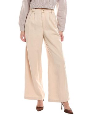 Madewell Harlow Linen-Blend Wide-Leg Pant - Natural