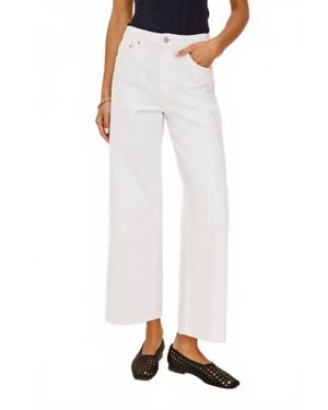 Rails Getty Crop Wide Leg Jeans - White