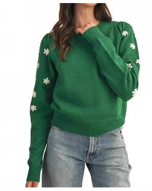 ..,merci Danielle Crew Neck Sweater - Green