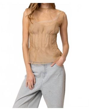 Line & Dot Elfreda Sleeveless Top - Gray