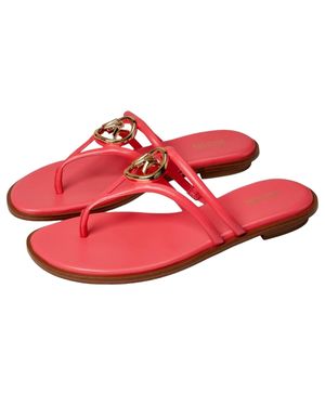Michael Kors Hampton Flat Sandal Apricot 40S3Hmfs1L-842 - Red