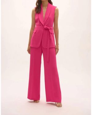 Joseph Ribkoff Belted Sleeveless Vest - Pink