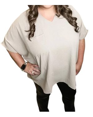 Zenana Basic Short Dolman Blouse - Natural