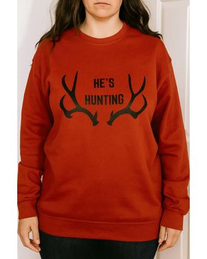 Section 21 Apparel He's Hunting Crewneck Sweatshirt - Red