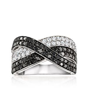 Ross-Simons And Diamond Crisscross Ring - Black
