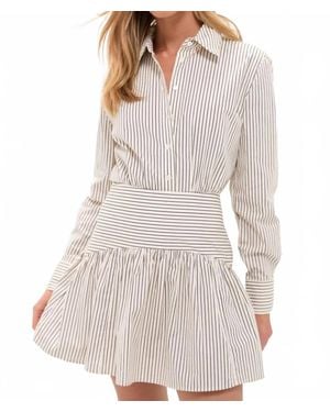 STAUD Rocco Mini Dress - White