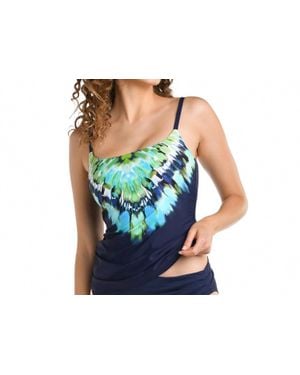 La Blanca Monarch Of The Seas Tankini Swin Top - Blue