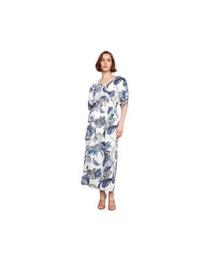 Charlie b Printed Dolman Sleeve Maxi Dress - Blue