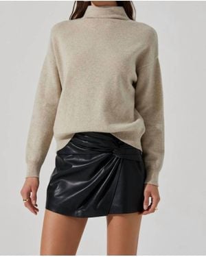 Astr Adele Wool Sweater - Natural