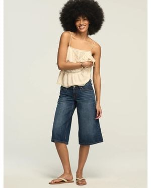 Lucky Brand Super Low Rise Ultra Wide Culotte - Blue