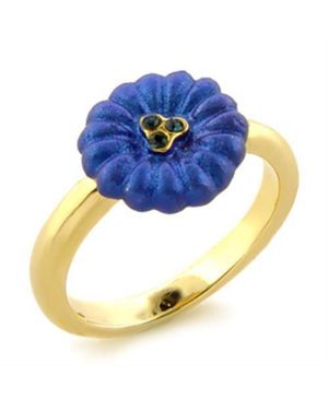 Fashnzfab Metal Ring With Top Grade Crystal - Metallic