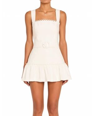 Amanda Uprichard Lena Mini Skort Romper - White