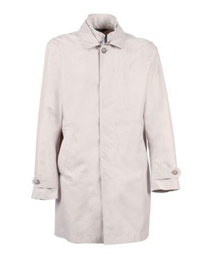 Fay Morning Db Front Minimalist Casual Jacket - White