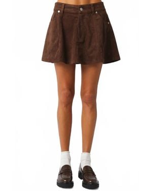 Olivaceous Selah Mini Skirt - Brown