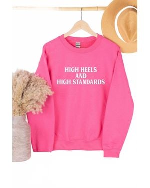 Wknder High Heels And High Standards Sweatshirt - Pink