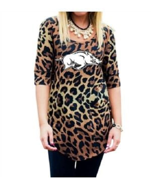 Gameday Couture College Of Arkansas Logo Tunic - Black