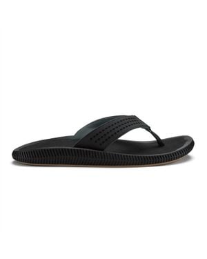 Olukai Ulele Flip Flops Beach Sandal - Black