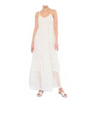 Flora Bea Davie Eyelet Maxi Dress - White