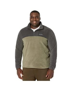 Columbia Steens Mountain Jacket Lt Fleece 1/2 Zip Long Sleeve Jax1998 - Green