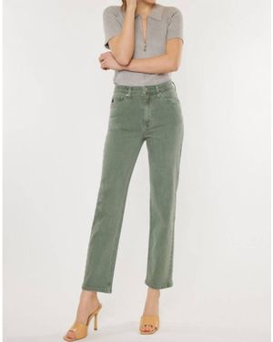 Kancan Ultra High Rise 90's Straight Jeans - Green