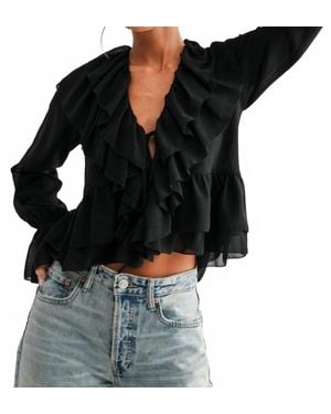 Evenuel Cascadia Ruffle Top - Black