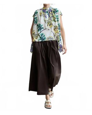 Psophia Marigold Meadows Blouse With Epaulets - Black