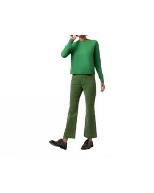 ANN MASHBURN Kendall Flare 5-Pocket Jeans - Green