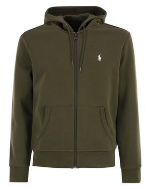 Polo Ralph Lauren Zip-Up Sweatshirt With Drawstring Hood And Exclusive Logo - Green
