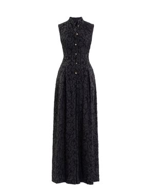 Saiid Kobeisy Textured Jumpsuit - Black