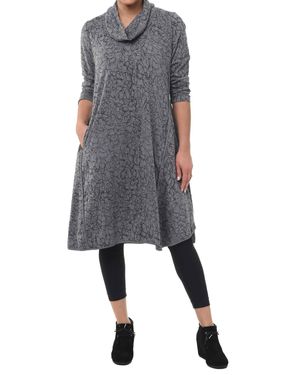 Snapdragon & Twig Long Sleeve Long Dress - Gray