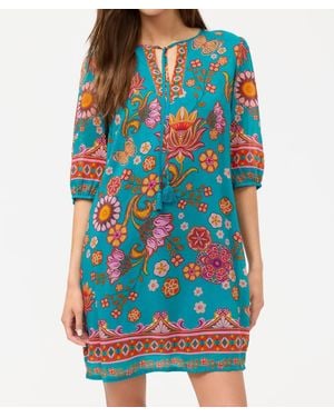 Johnny Was Lavinia Lined Dress - Blue