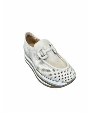 Softwaves Clarice Platform Loafers - White