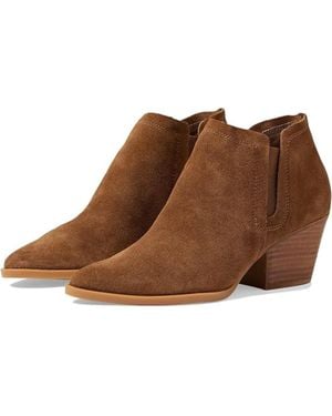 Dolce Vita Dahlia Boots Dark Suede Pointed Toe Bootie Jzz1241 - Brown