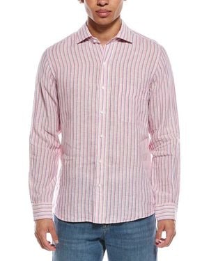 J.McLaughlin Gramercy Modern Fit Linen Shirt - Pink