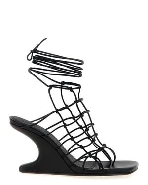 Rick Owens 'Web Cantilever' Sandals - Black