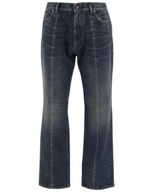 Versace Distressed Dark Denim Jeans - Blue