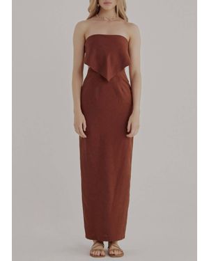 RUMER Roam Bandana Maxi Dress - Brown