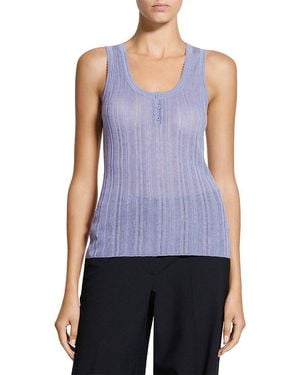 Theory Pointelle Wool-Blend Sweater - Blue